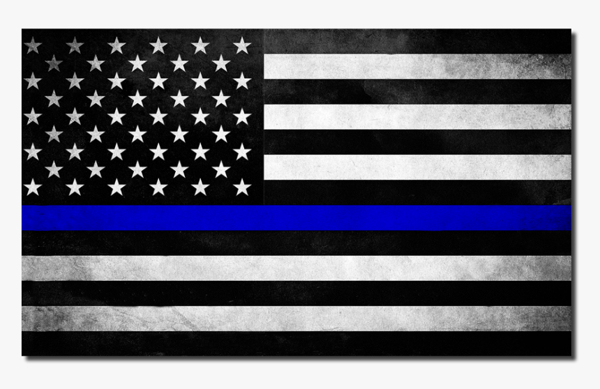 Thin Blue Line Flag Png, Transparent Png, Free Download