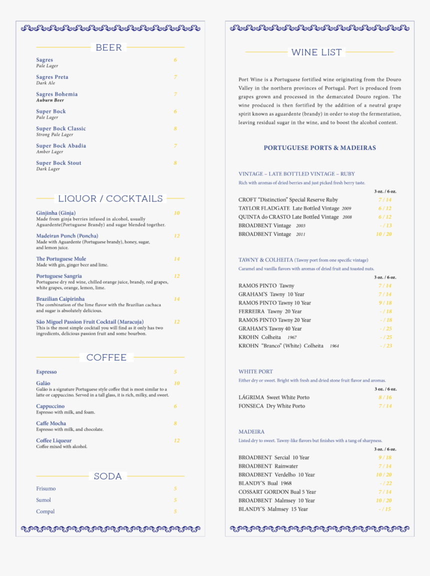 Drink Menus, HD Png Download, Free Download