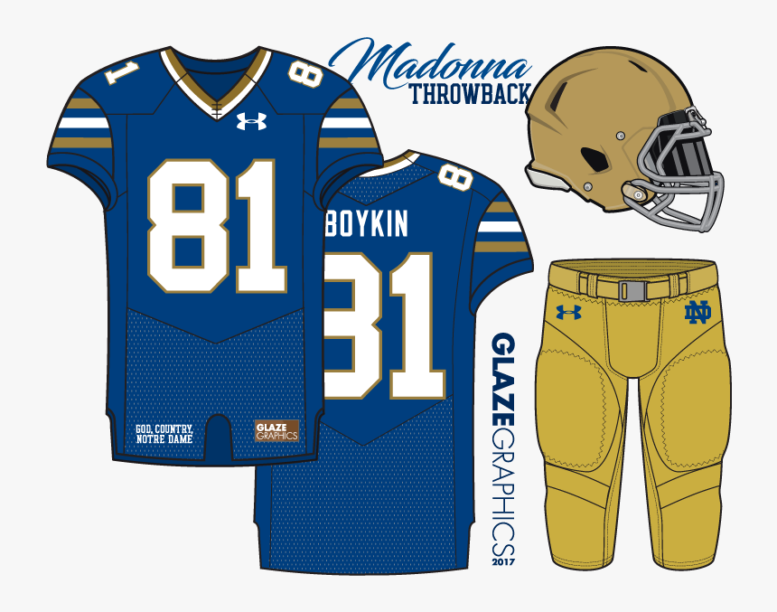 Notre Dame Football Uniform Concepts, HD Png Download, Free Download