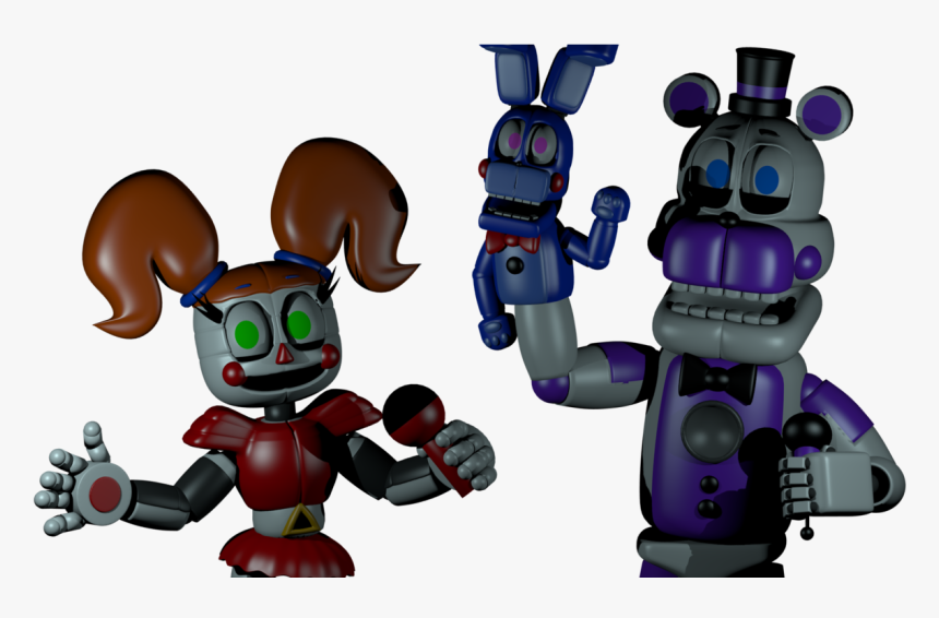 Circus Baby, Funtime Freddy, And Bon Bon - Cartoon, HD Png Download, Free Download