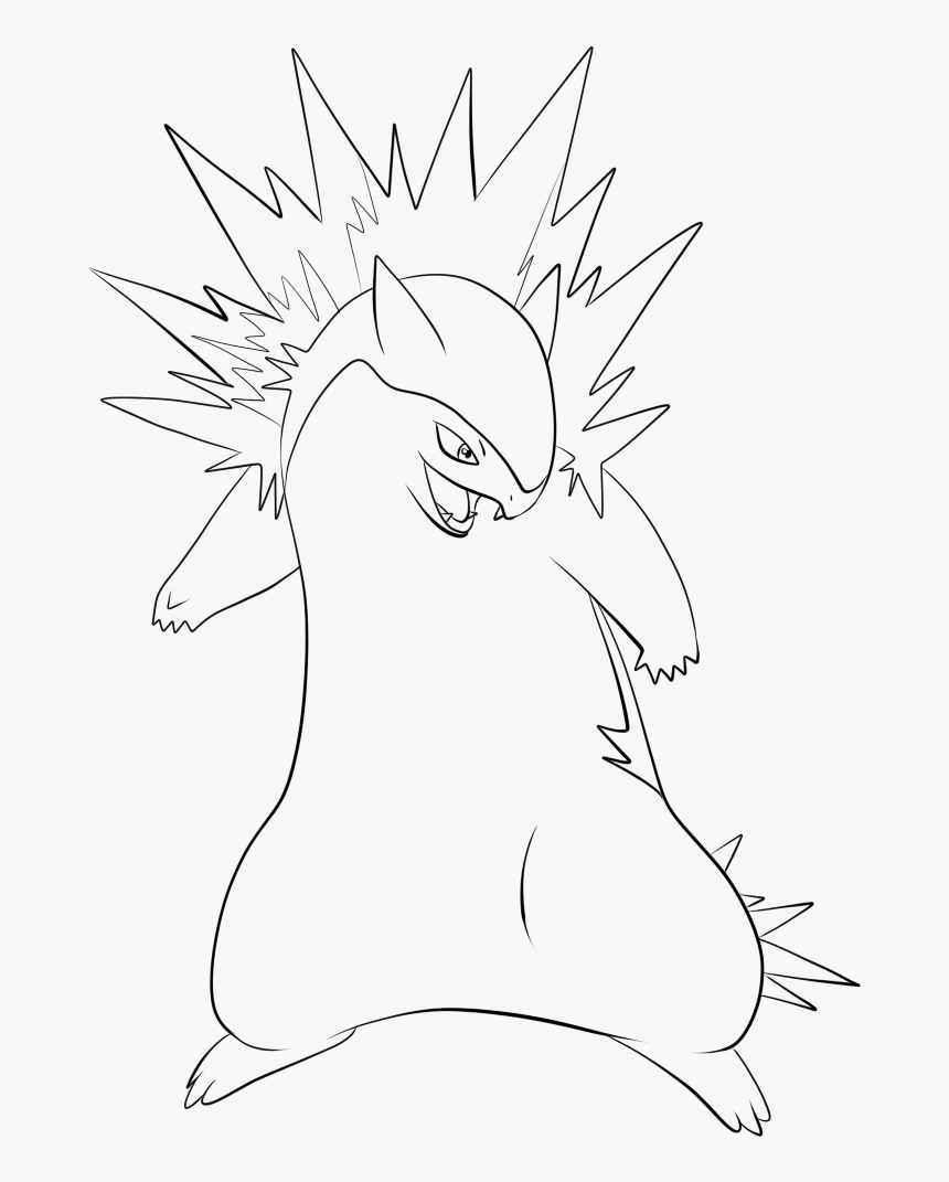 Typhlosion Lineart, HD Png Download, Free Download