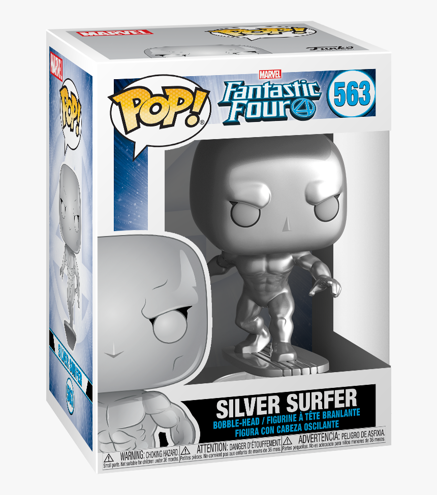 Funko Pop Marvel Fantastic Four Silver Surfer, HD Png Download, Free Download