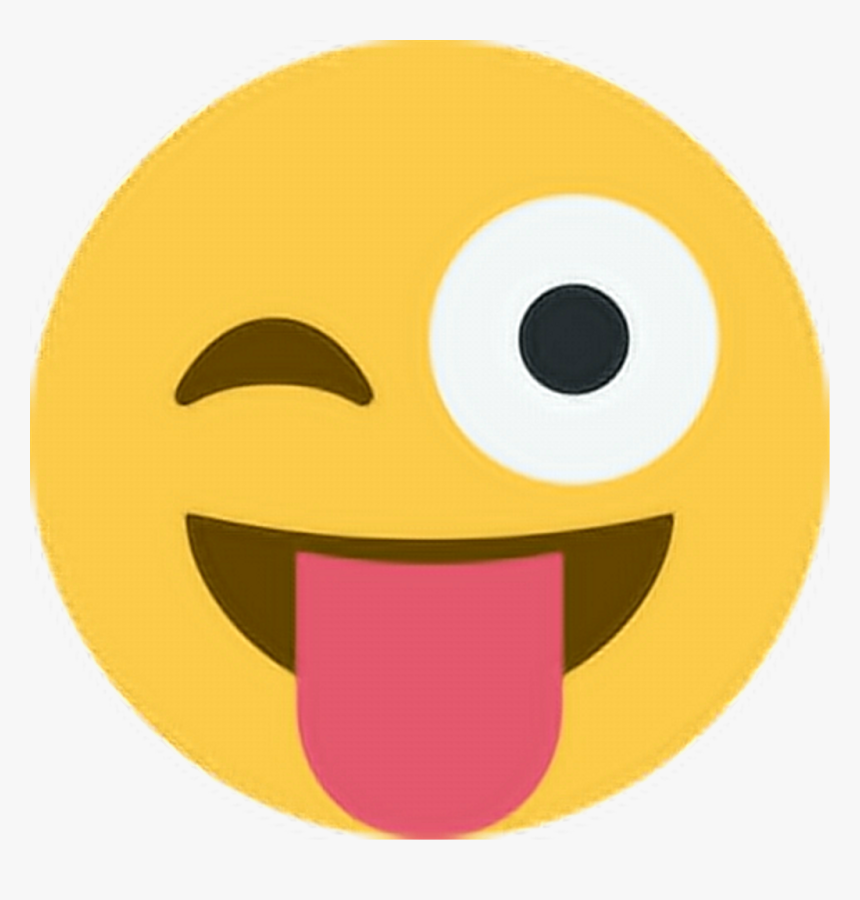 Happy Tongueout Tongue Emoji - Stuck Out Tongue Winking Eye Emoji, HD Png Download, Free Download