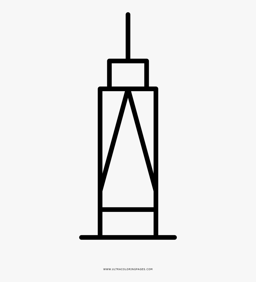 World Trade Center Coloring Page - Line Art, HD Png Download, Free Download