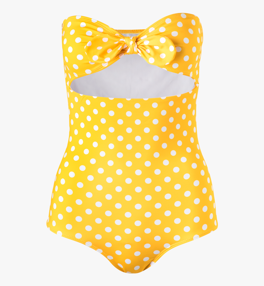 Fiji One Piece Yellow Dots - Polka Dot, HD Png Download, Free Download