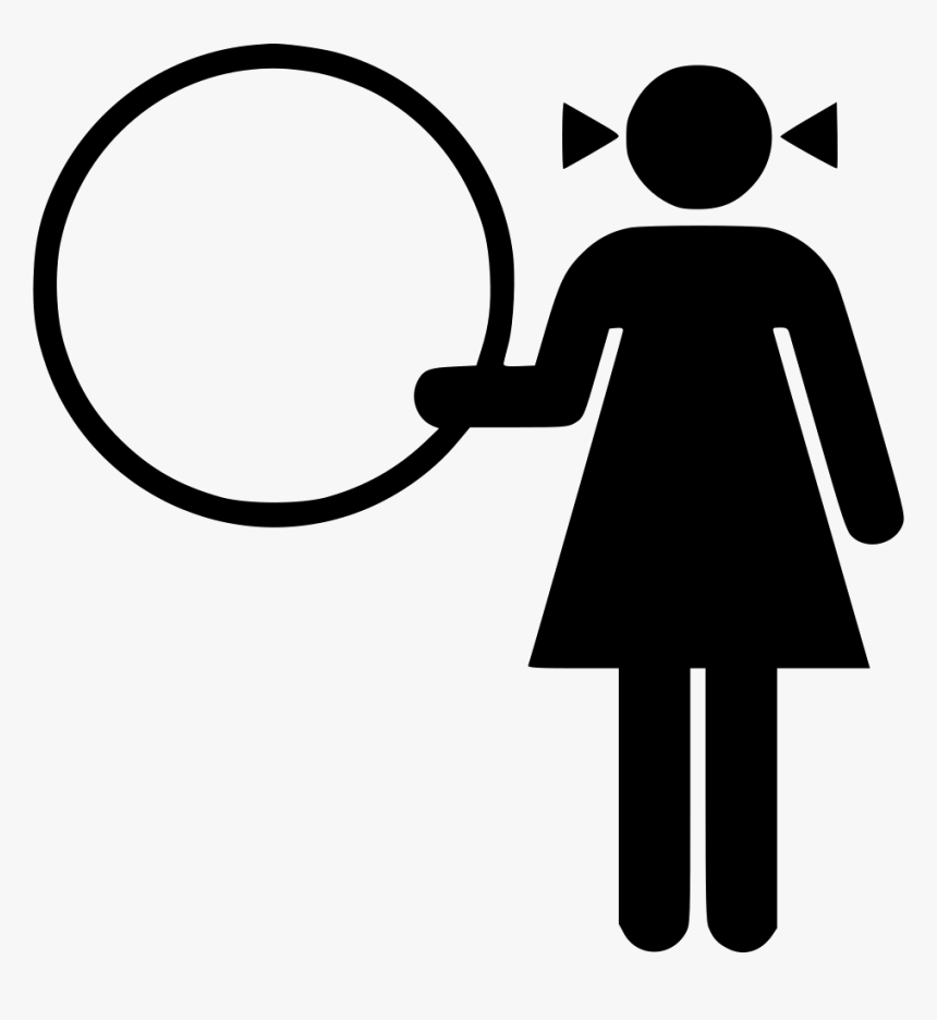 Girl Kid Person Paly Playing - Girls Bathroom Sign, HD Png Download, Free Download