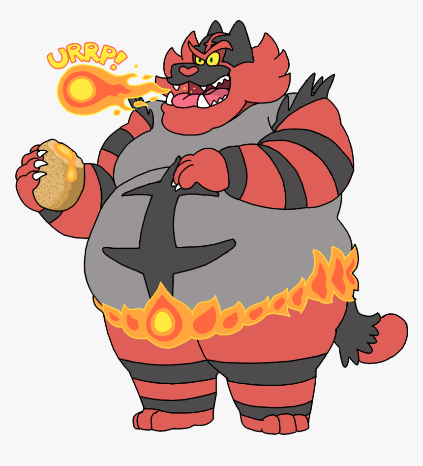 I Feed My Incineroar Lots Of Spicy Malasadas To Make - Fat Incineroar, HD Png Download, Free Download