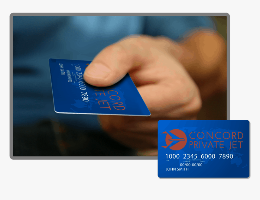 Someone Handing Over A Jet Card - Electric Blue, HD Png Download, Free Download