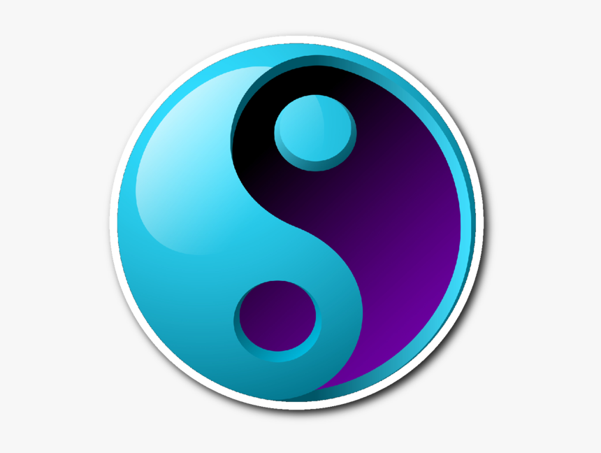 Yin Yang Vinyl Die Cut Sticker - Circle, HD Png Download, Free Download