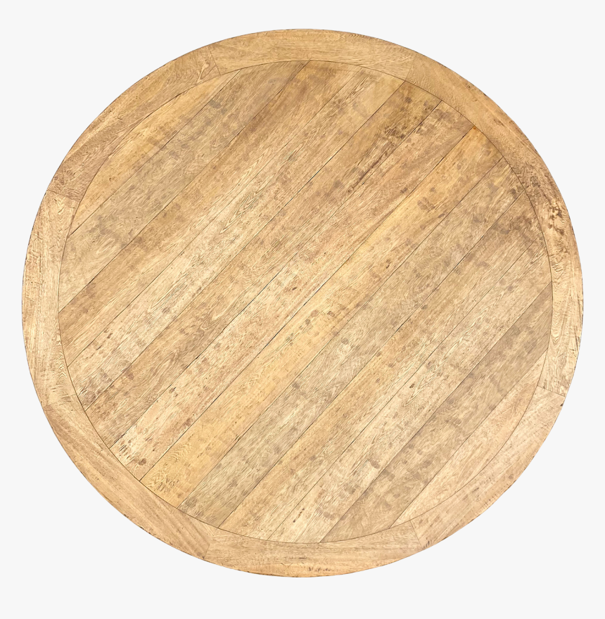 Plank Top Round Dining Table Class, Round Table Top View