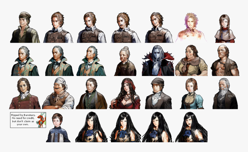 Character Portraits - Tactics Ogre Let Us Cling Together, HD Png Download, Free Download