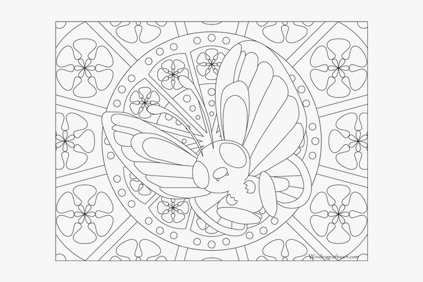 Butterfree Pokemon Coloring Page, HD Png Download, Free Download