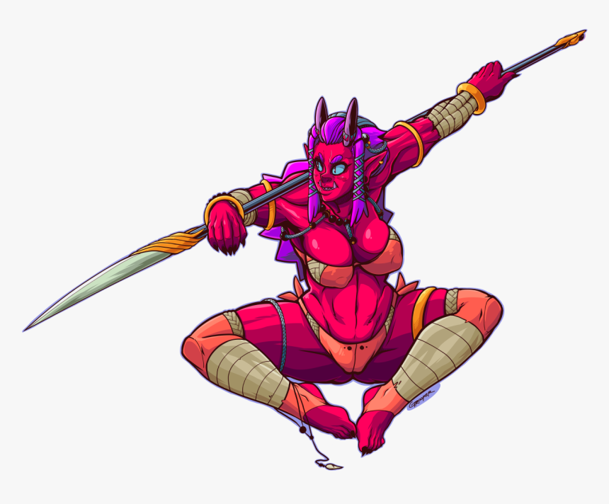 Oni Gal - Oni Girl Transparent Oni, HD Png Download, Free Download