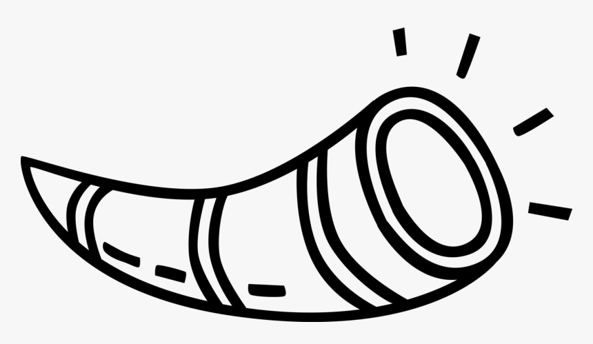 Ancient Ram S Horn - Shofar Black And White, HD Png Download, Free Download