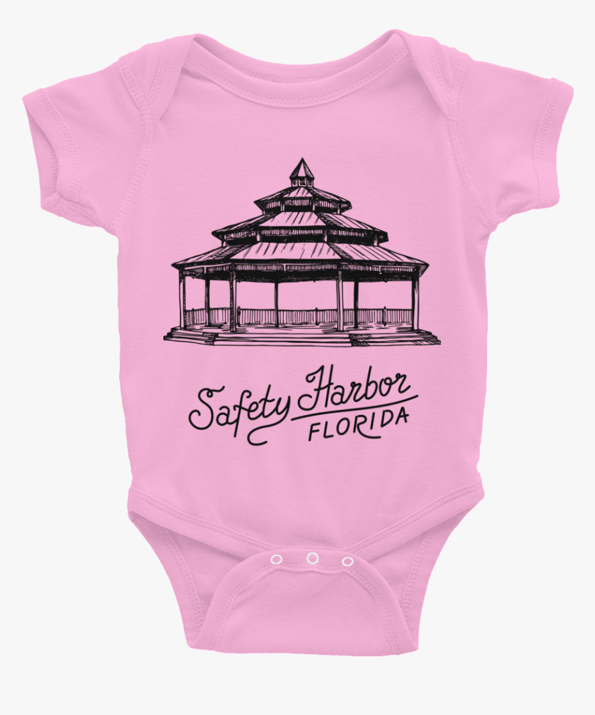 7x8gazebo Black-01 Mockup Front Flat Pink - Infant Bodysuit, HD Png Download, Free Download