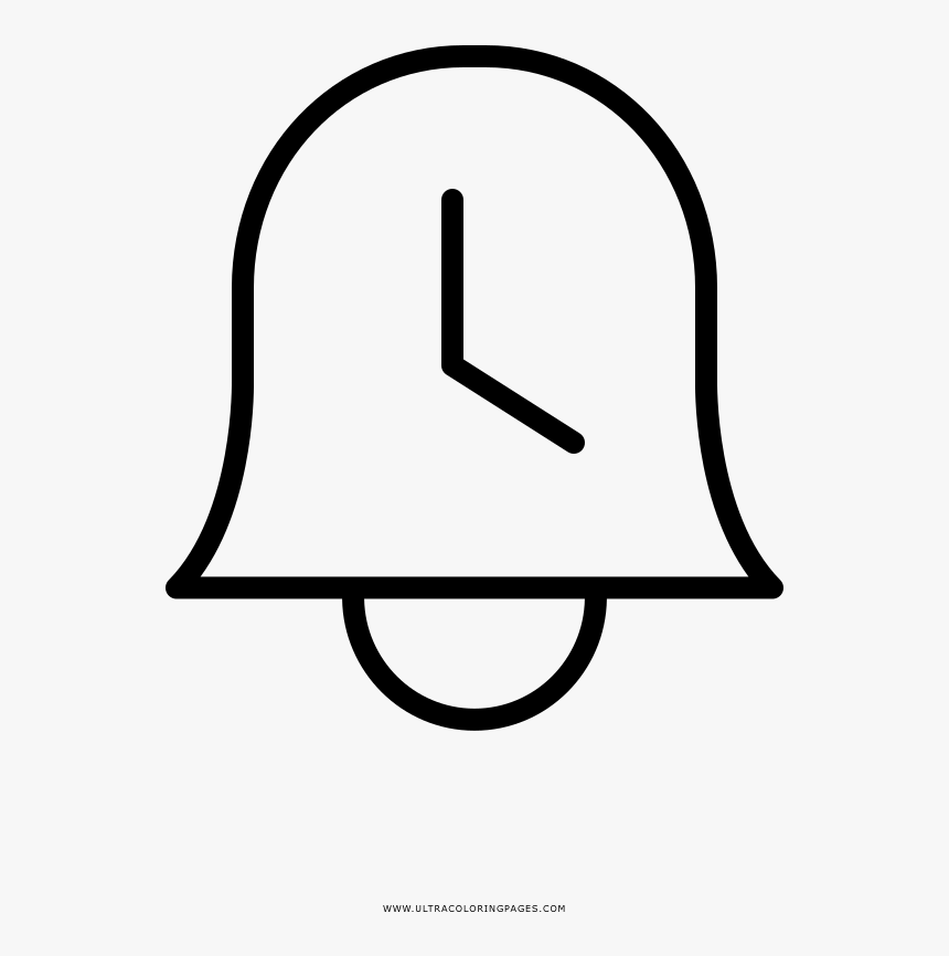 Notification Bell Coloring Page - Line Art, HD Png Download, Free Download