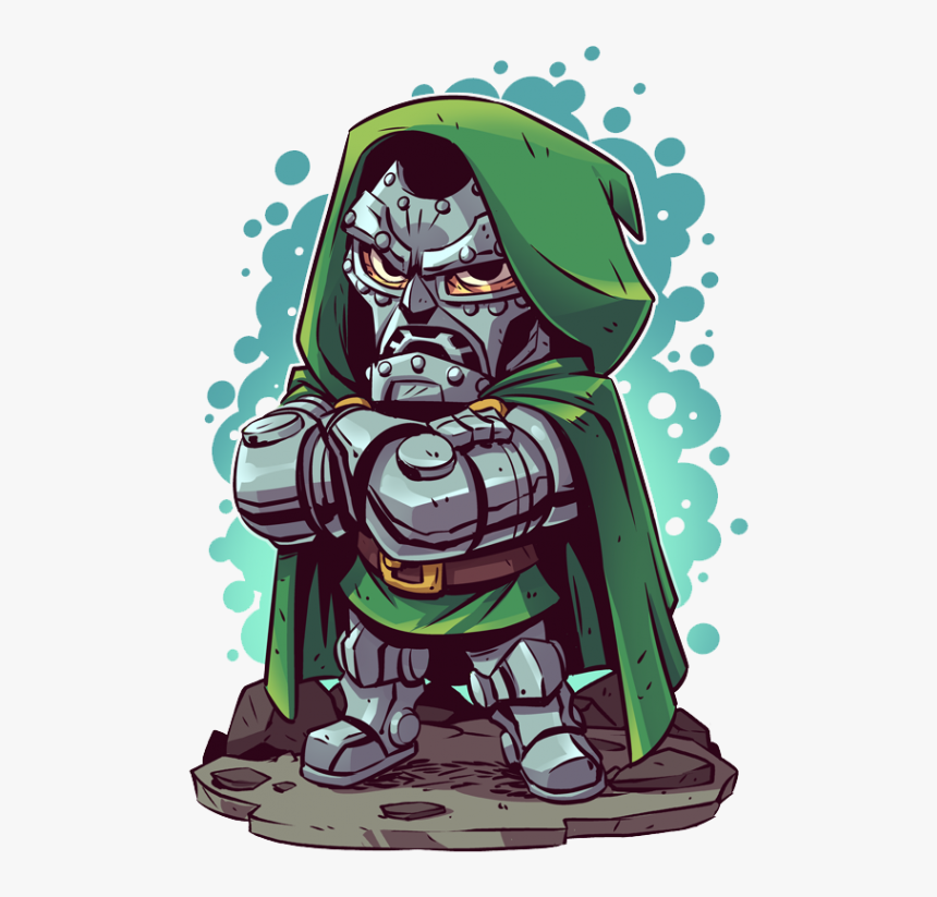 Doctor Doom Fan Art , Png Download - Derek Laufman Marvel Chibi, Transparent Png, Free Download