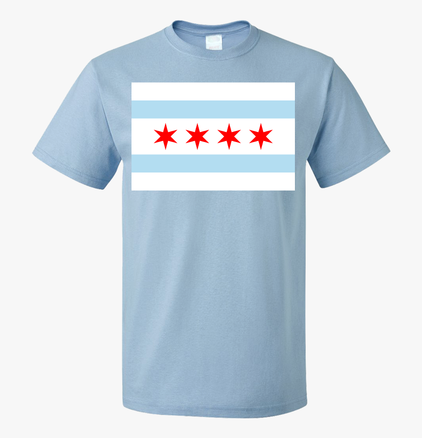 Standard Light Blue Chicago City Flag - Tshirt Hd, HD Png Download, Free Download