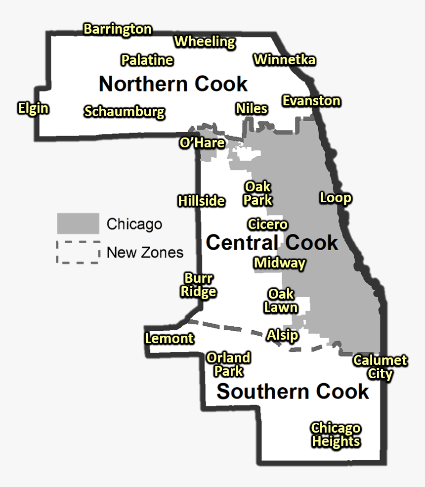 Cook County Map With Cities New Forecast Zone Configuration For Cook County Map Hd Png Download Kindpng