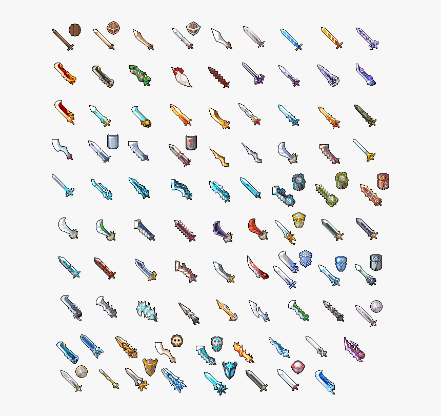 Rpg Sword Pixel Art, HD Png Download, Free Download