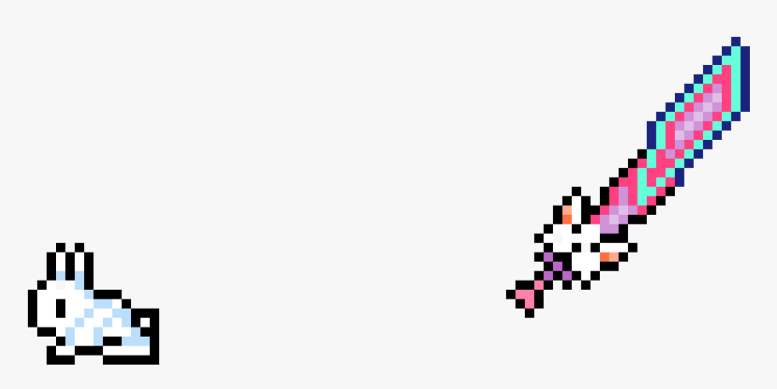 Terraria Pixel Art Of Bunny And Meowmere Clipart , - Meowmere Pixel Art, HD Png Download, Free Download