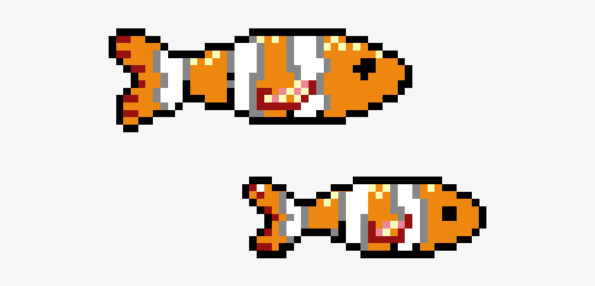 Pixel Clownfish - Pixel Art Copyright Free, HD Png Download, Free Download