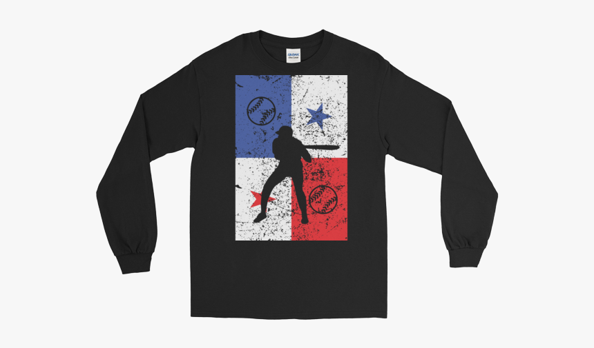 Long Sleeve Panama Flag - T Shirt Black Flag Punk, HD Png Download, Free Download