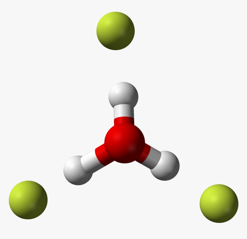 Hydronium Fluoride Coordination Xtal 3d Balls - Molecule, HD Png Download, Free Download