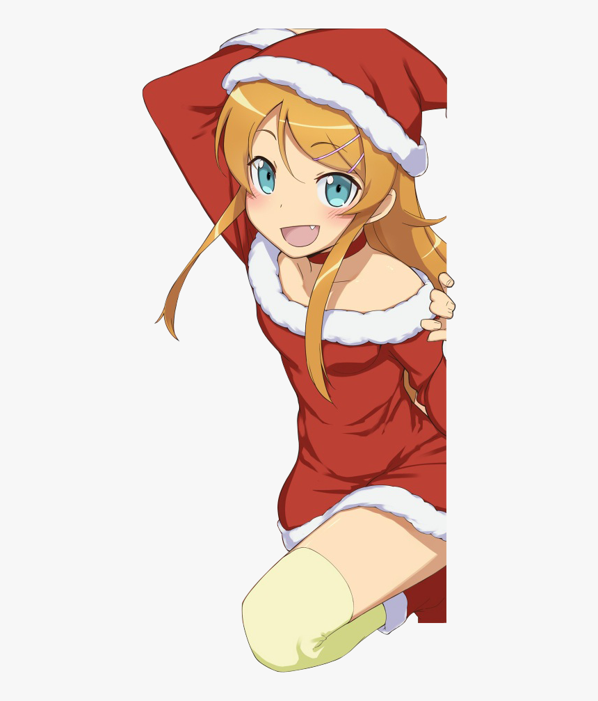 Anime Girl Santa Png, Transparent Png, Free Download