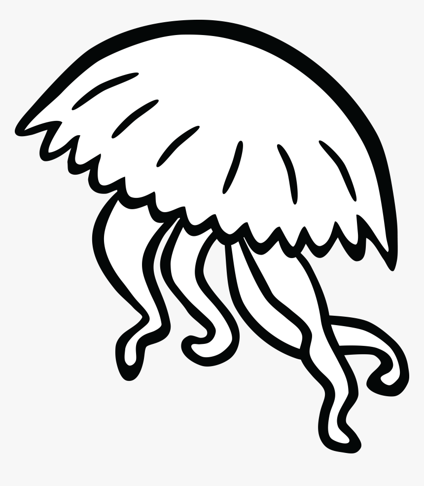 Clipart Jelly Fish Svg Free Black And White Jellyfish - Jelly Fish Black And White Image Clip Art, HD Png Download, Free Download