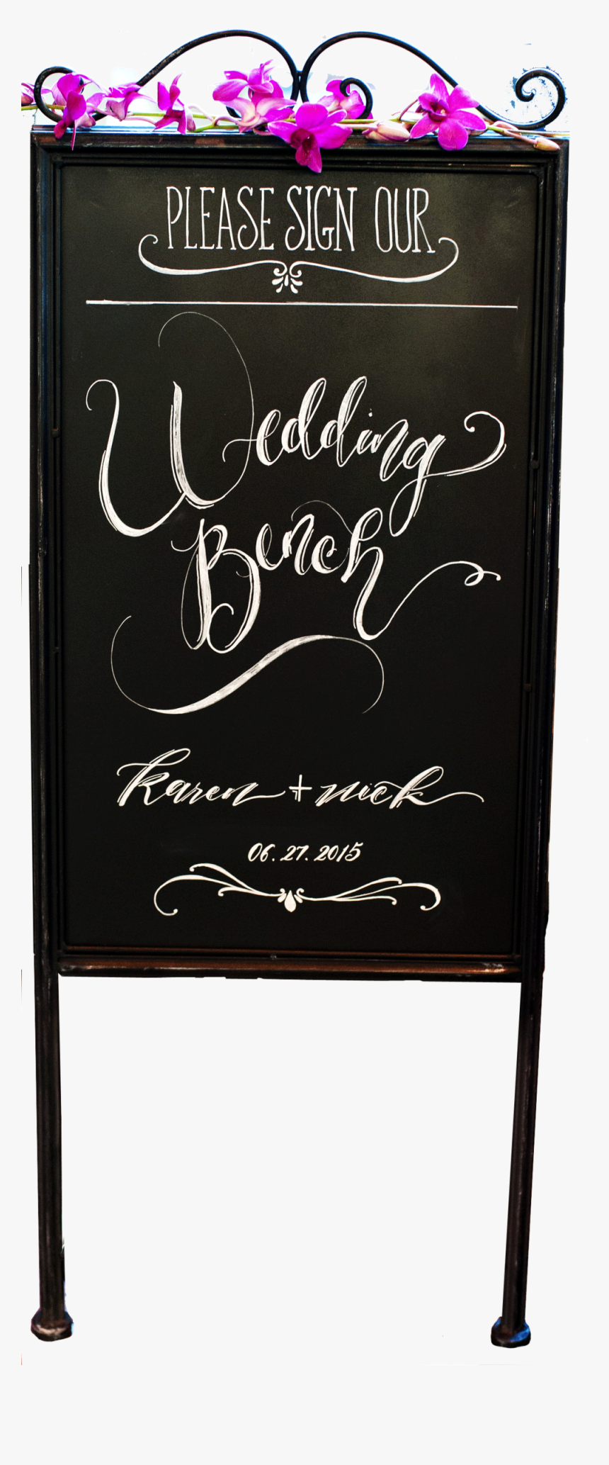 Metal Chalkboard Sandwich Board - Metal Sandwich Board Tall, HD Png Download, Free Download