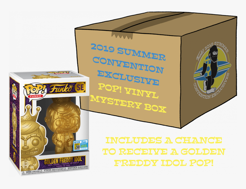 Funko Poplandia Mystery Box - Golden Freddy Idol Funko Pop, HD Png Download, Free Download