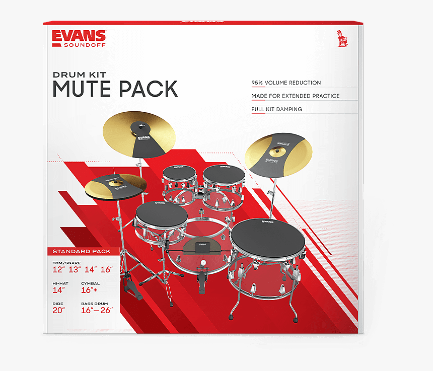 Evans Sosetstd Drum Kit Mute Standard Pack - Drum Kit, HD Png Download, Free Download