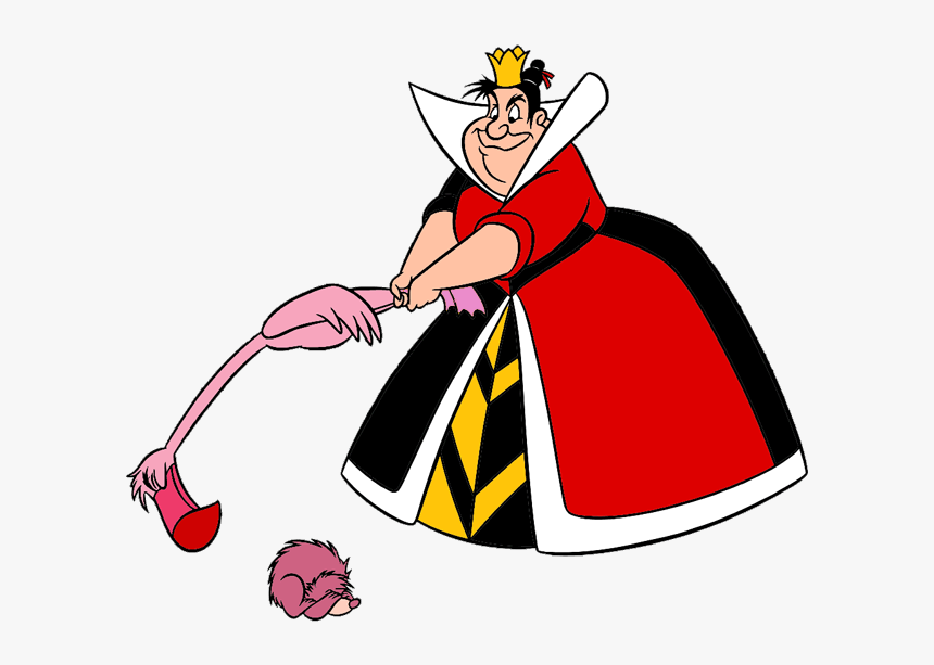 Alice In Wonderland Queen Of Hearts Flamingo Clipart - Disney Alice In The Wonderland Queen, HD Png Download, Free Download