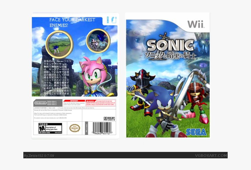 Sonic And The Black Knight Box Art Cover - Sonic And The Black Knight Box, HD Png Download, Free Download