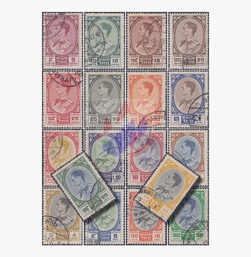 King Bhumibol Aduljadej Rama Ix 3rd Series Cancelled - Postage Stamp, HD Png Download, Free Download