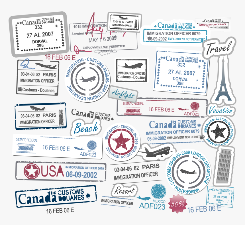 Passport Stamps, HD Png Download, Free Download