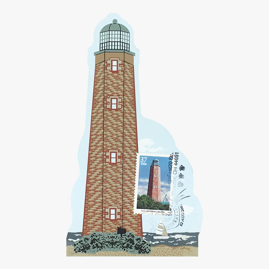 Old Cape Henry Lighthouse W/ Usps Lighthouse Stamp - Lighthouse, HD Png Download, Free Download