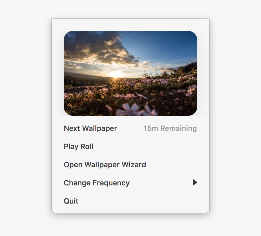 Wallpaper Wizard Menu App - Sunset Flower, HD Png Download, Free Download