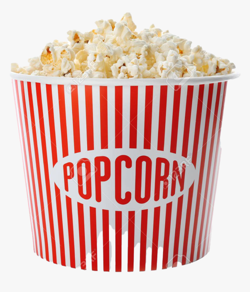 Popcorn Png Clipart Background - Cup With Popcorn On White Background, Transparent Png, Free Download