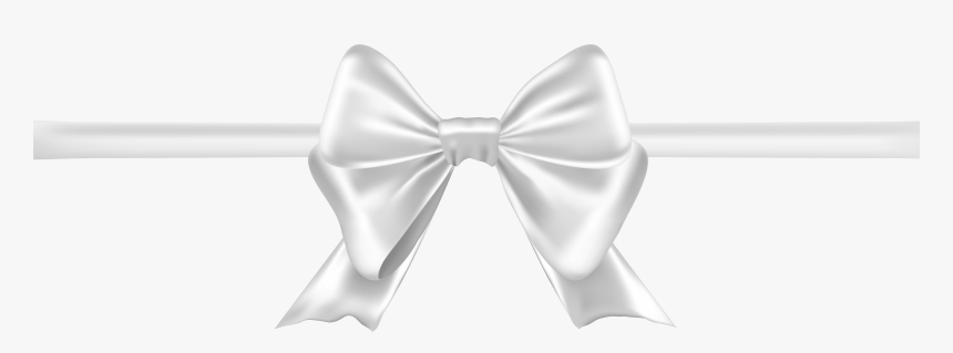 White Ribbon Bow Clipart Transparent , Png Download - Transparent White Ribbon Bow, Png Download, Free Download
