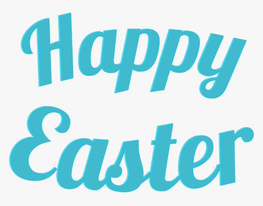 Easter Clip Text - Happy Easter Text Png, Transparent Png, Free Download