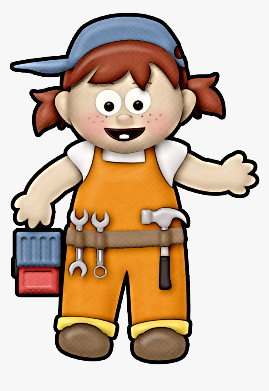 Carpanter Girl Clipart Png - Cartoon, Transparent Png, Free Download