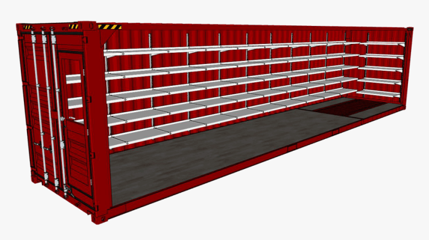 Shelving Systems By E - Adjustable Shelving Shipping Containers, HD Png Download, Free Download