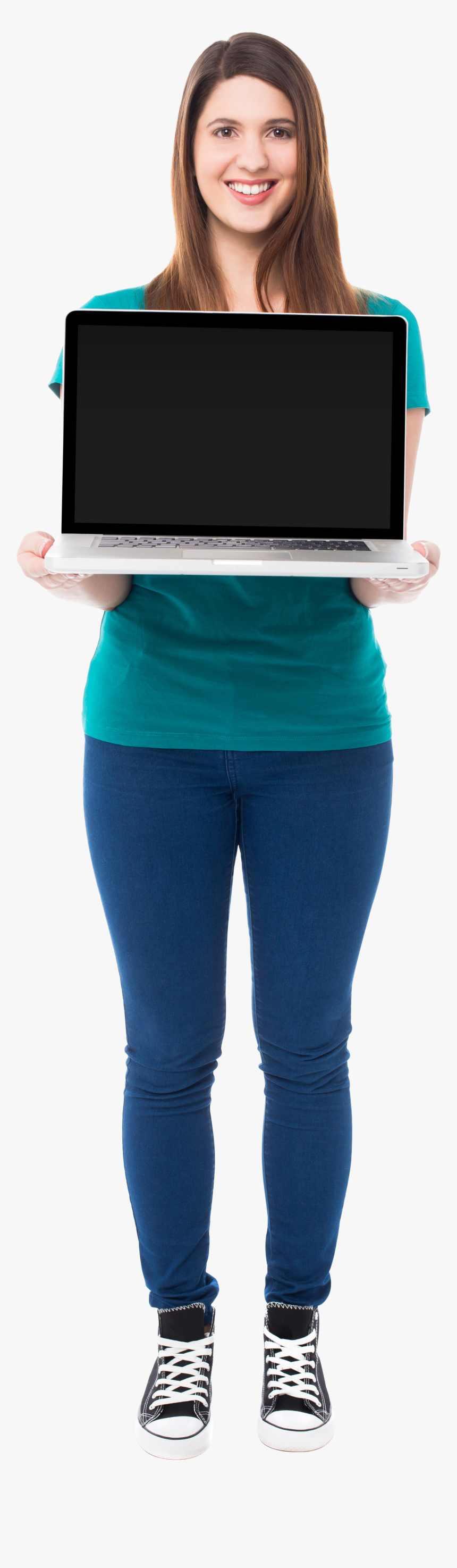 Girl With Laptop - Girl With Laptop Png, Transparent Png, Free Download