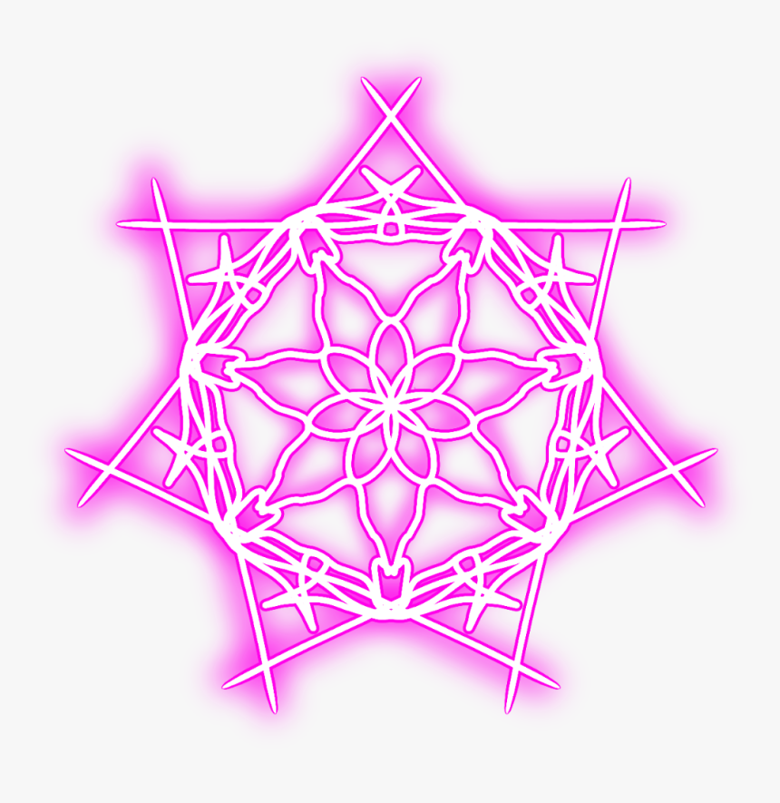 #neon #snow #freetoedit #snowflakes #christmas #snowflake - Pixel Art Christmas Snowflake, HD Png Download, Free Download