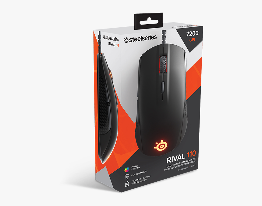 Steelseries Rival110 Gaming Mouse Gadgetsngaming - Steelseries Rival 110 Rgb Gaming Mouse Black, HD Png Download, Free Download