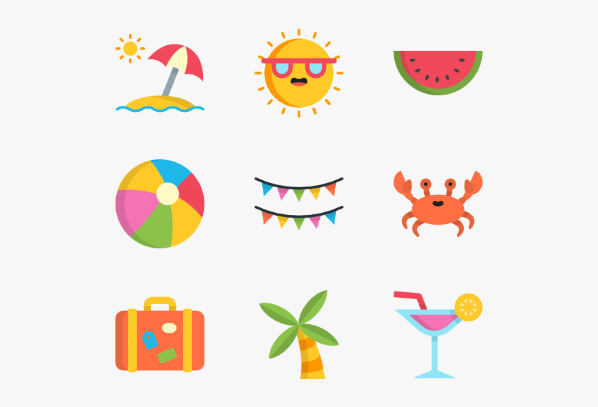 Summer Icons Png, Transparent Png, Free Download