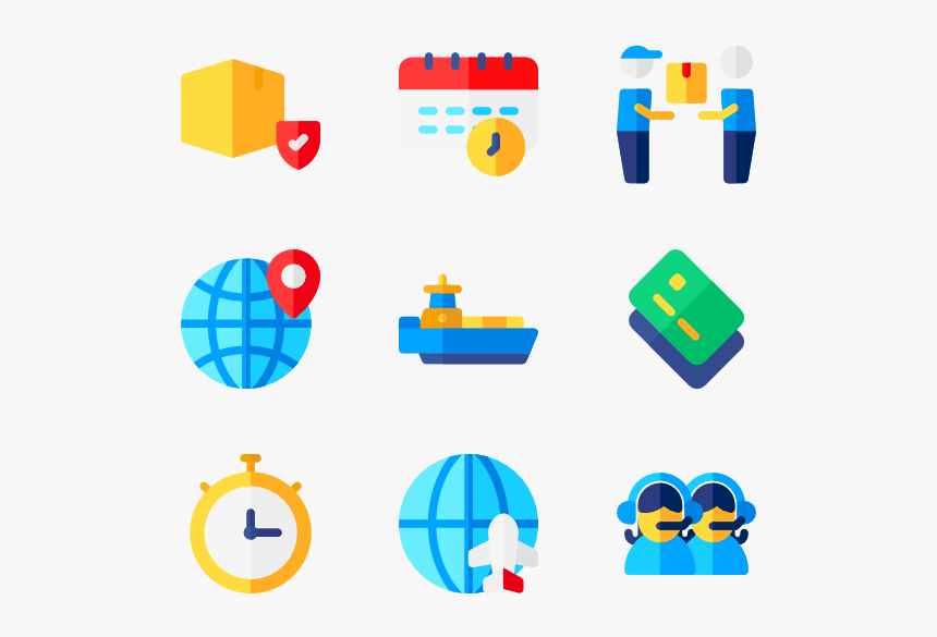 Global Logistic Color Icons, HD Png Download, Free Download