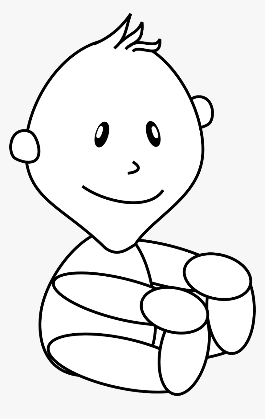 Baby Stage 2 Clipart - Outline Of A Baby, HD Png Download, Free Download